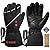 SAVIOR HEAT Heated Gloves for Men Women, Rechargeable Electric Heated Leather Skiing and Snowboarding Gloves