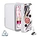 Mini frigorifero 2 in 1, 8 l, funzione di riscaldamento portatile, riscaldatore per cosmetici, congelatore, camera da letto, regolatore di temperatura per auto e casa