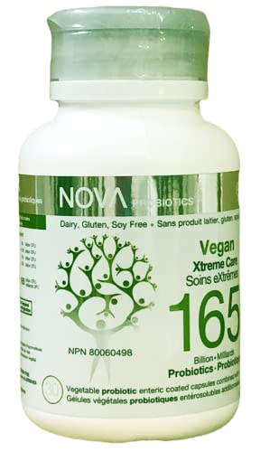 NOVA Probiotics Vegan Xtreme Care 165 Billion Probiotics per Capsule-30 VCaps