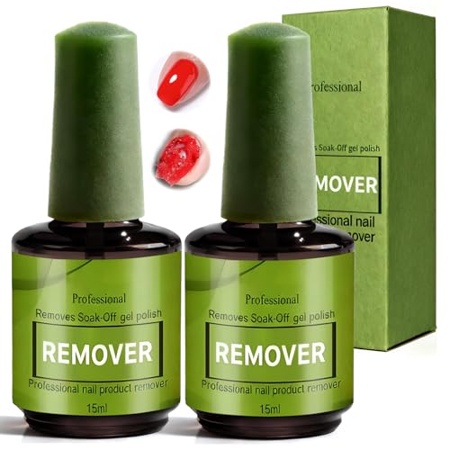 HOUSN 2PC Dissolvant Vernis Semi Permanent Gel Remover Rapide 3-5 Min avec Lime Naturel pour Vernis UV Gel Acrylique Ongles Artificiels Remover Vernis Semi...
