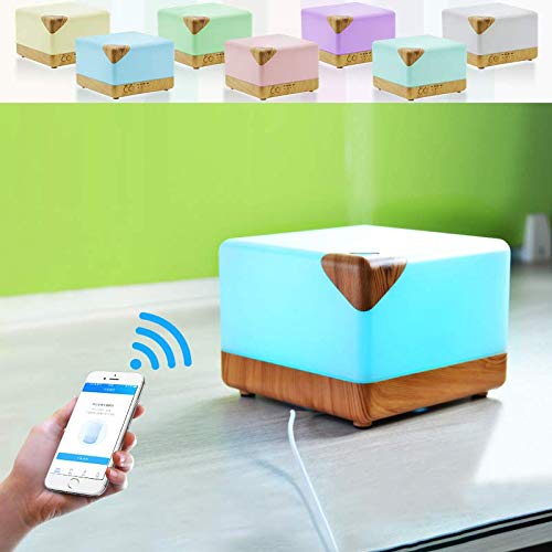 Smart Essential Oil Diffuser,Aromatherapy Machine,Tuya App Voice Control Compatible with Alexa Google Home 7 Lights Tming Function Automatic Shutdown