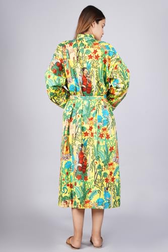 Image of Cotton Women Stylish Printed Kimono, Bath Robe,Night Wear Suit,Swim Wear, Night Dress, Beach Wear