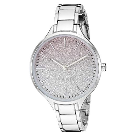 Nine West Women's Silver-Tone Bracelet Watch, NW/2337OMSV