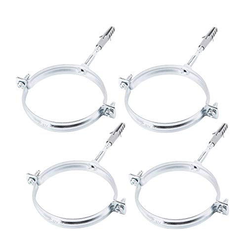 (4 Stück) Metallrohrhalterungen Clips Klemmen für Rohre mit einem Durchmesser von 107-112 mm (4)