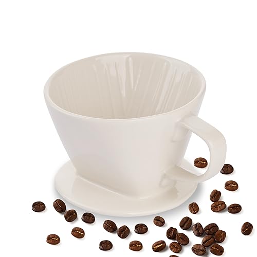 YOLIFE Pour Over Coffee Maker, Ceramic Pour Over Coffee Dripper, Porcelain Slow Brewing Filter for Travel Camping, Cafe, Restaurants, Office, Home, Coffee Maker Brew YOLIFE Pour Over Coffee Maker, Ceramic Pour Over Coffee Dripper, Porcelain Slow Brewing Filter for Travel Camping, Cafe, Restaurants, Office, Home, Coffee Maker Brew