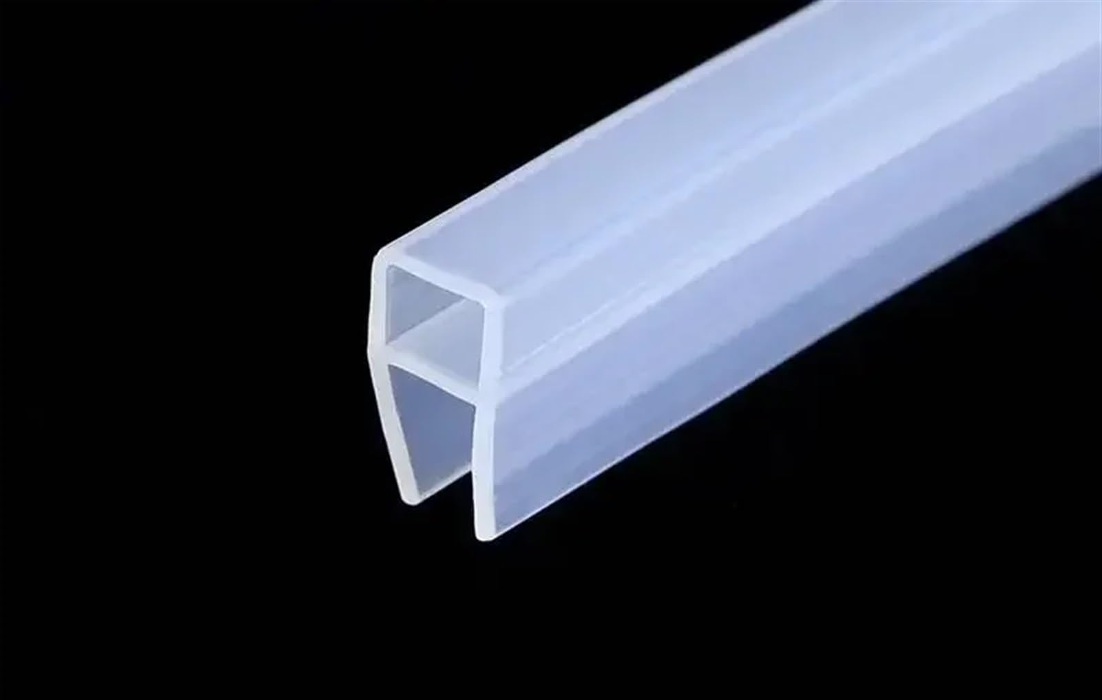Tiras de Sellado para Puertas de Vidrio con Forma H/F/U, burletes de Silicona para baño y Ducha, Cinta de Sellado para Puertas y Ventanas de Oficina y balcón (U, 10 mm).