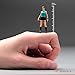 RoofWorld 1/43 Scale Painted Miniatures Tiny People Diorama Figures Colored Lara Croft Girl Zombies Scene Props Action Figure Model for Collection Display