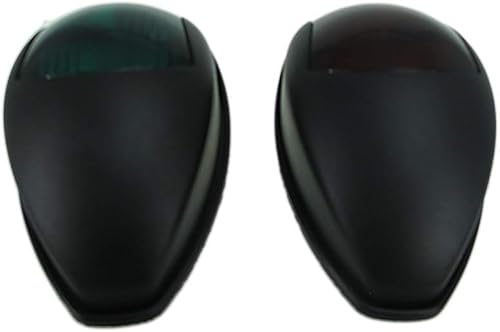 Vista 4 de Pactrade Marine Luces de navegación para barcos, luces laterales LED rojas y verdes (montaje vertical) - Carcasa negra de 1 NM Luces de navegación