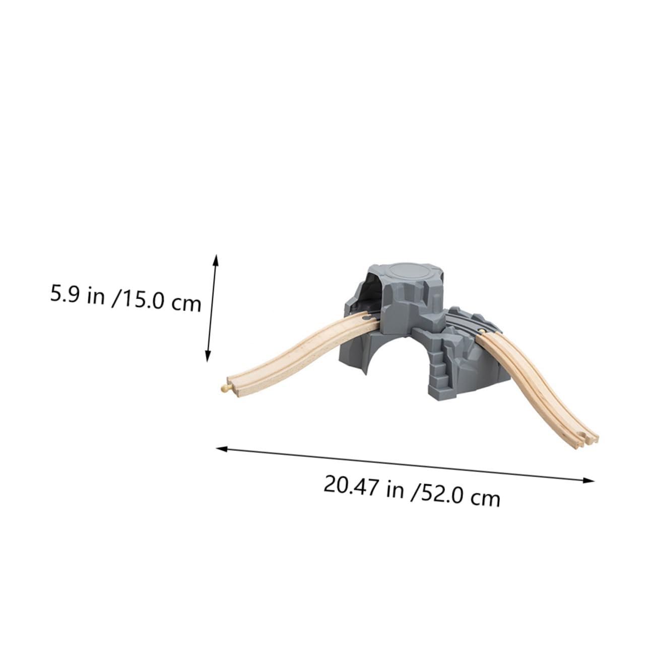 GALPADA Tunnel per Trenino Bambino Set Plastico Beige Dettagli Realistici