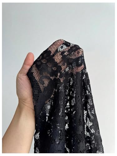 Women's Y2k Plus Size Lace Baggy Pants Side Striped Sheer Mesh Elastic Waist Wide Leg Track Pants4