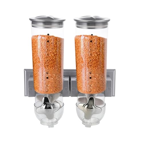Máquina de cereales montada en la pared - Dispensadores de productos secos montados en la pared | Contenedor de almacenamiento de productos secos, gran capacidad para oficina, hotel, cocina y snack ba Máquina de cereales montada en la pared - Dispensadores de productos secos montados en la pared | Contenedor de almacenamiento de productos secos, gran capacidad para oficina, hotel, cocina y snack ba