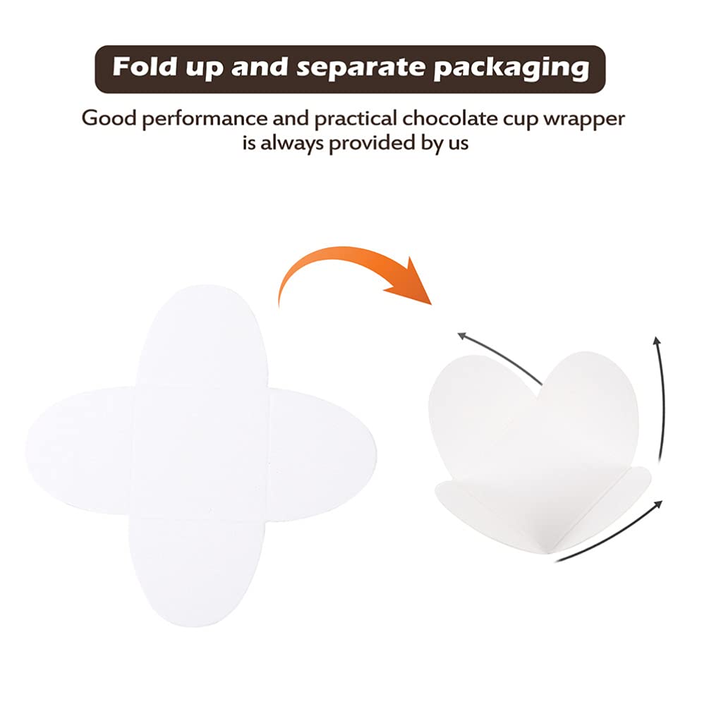Hemoton Lot de 400 caissettes carrées en papier kraft pour muffins, cupcakes ou mini collations (blanc)