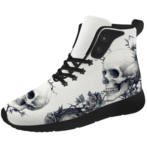 Skull Shoes for Men Women Goth Skull High Top Sneakers High Top Shoes Gifts for Women Men
