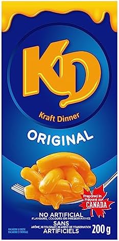 Kraft Dinner Original Macaroni and Cheese Dinner, 200g, 12 ct Case