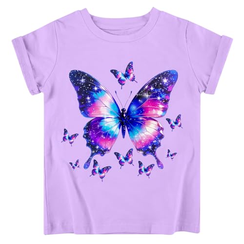 Image of Funnycokid Little Girls T Shirt for Toddler 3-7 Years Kids Tee Graphic Short Sleeve Clothes Tops