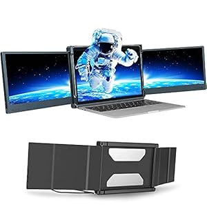 Teamgee Draagbare monitor voor laptop, 12″ Full HD 1080p IPS display, Dual Triple Monitor Screen Extender, compatibel met 13″-16″ Mac Windows Chrome laptops