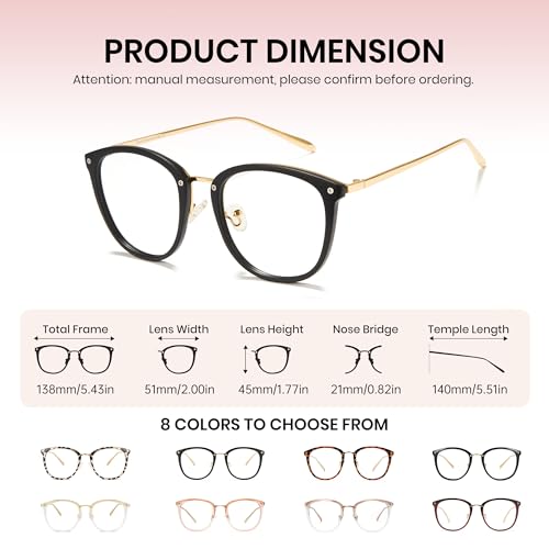 Image of Cyxus Stylish Blue Light Glasses for Woman, Lightweight Computer Glasses for Screen Time Anti Eye Strain for Work, Daily Use
