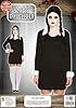 HENBRANDT Adult Women's Scary Daughter Gothic Black Mini Dress Halloween Fancy Dress Costume - Long Sleeve White Collar Spider Detail One Size Fits Most #5