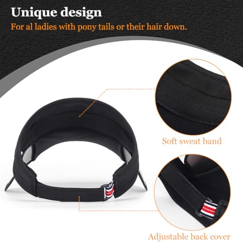 Image of PALAY Cap for Women Stylish, Summer Caps for Women, Extendable Side Brim Sun Visor Womens Hat, Fashion Breathable Hats with Sweatband for Biking, Running, Golfing