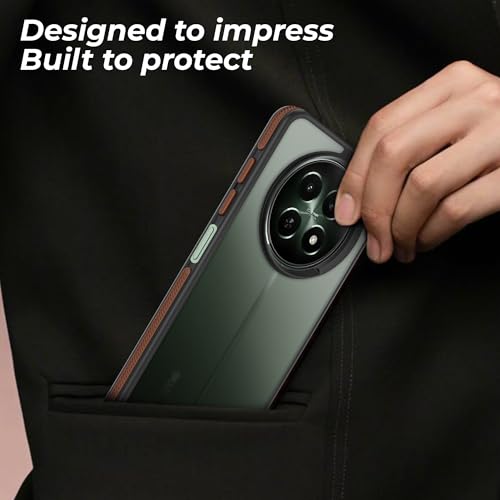 Image of A rtistque Frosted Matte Back Cover Case for Realme Narzo 70x 5G / N65 / Realme 13 /12 / 12X 5G / C65 5G | Smooth Sides with Grip | TPU Protective Design | Raised Camera Edges | - Brown