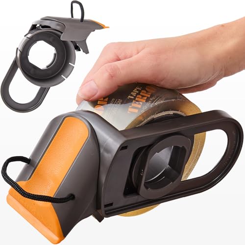 Tape Terror Packing Tape Dispenser - Heavy Duty Shipping Tape Dispenser for Boxes, Refillable, Fits Standard Bulk Tapes Up to 2