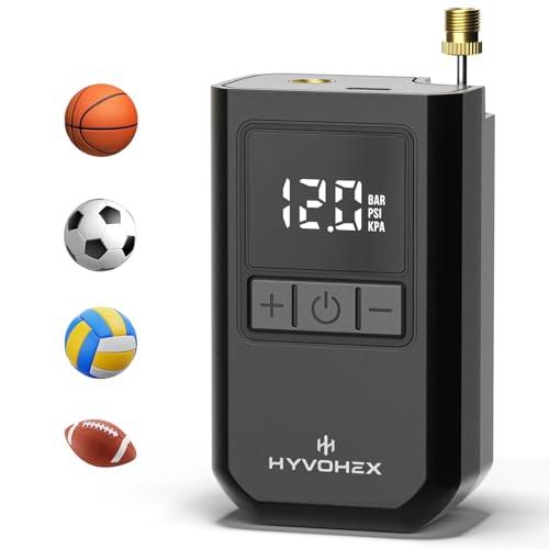 Image of Ball Pump for Sports Balls, Portable Electric Basketball Pump Ultra Fast Inflation, with Digital LED Display Air Pump for Balls, Preset Pressure with Ball Needle for Soccer, Volleyball