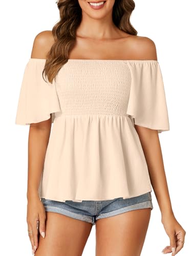 Image of LYANER Women's Square Neck Cute Peplum Top