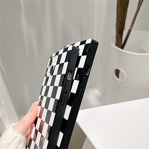 Coque compatible iPhone SE 2022 2020 8 7 carrée géométrique damier - 2