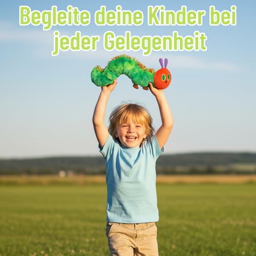 JcvPot Raupe Nimmersatt Kuscheltier, Kleine Raupe Nimmersatt Plüschtier, Weiches Stofftier Für Babys Und Kinder, 27-42 cm, Geburtstag Und Weihnachten