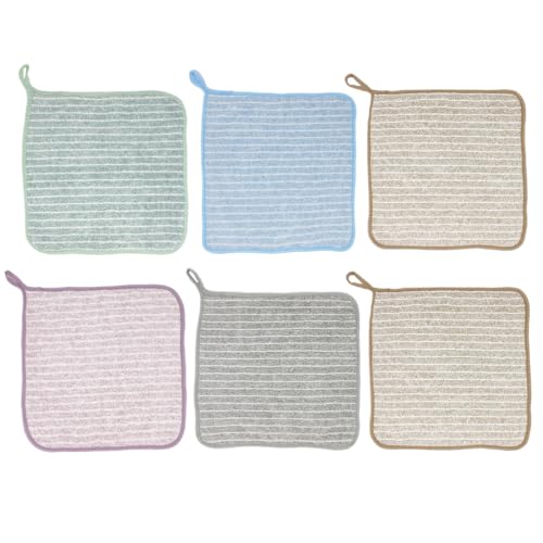 MILASIC キッチンクロス 油汚れ 6枚組 セット マイクロファイバー 油汚れクロス タオル 油ハネ 掃除 キッチンタオル ふきん クリーニングクロス 台拭き レンジ キッチン IH ガスコンロ 冷蔵庫 排気口 おしゃれ 台所 雑巾 ティータオル 吸水