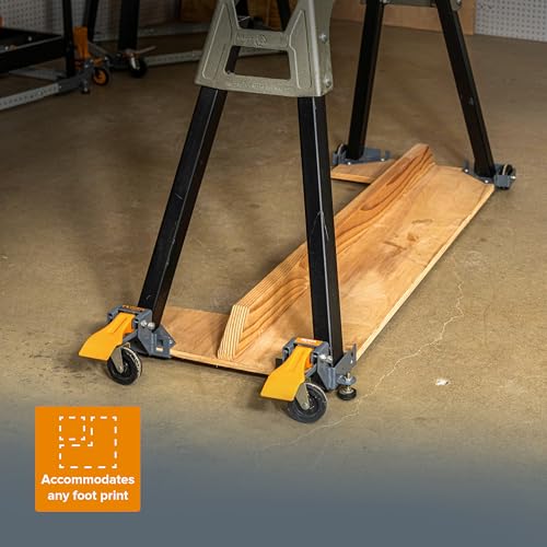 Image of Bora Portamate Mobile Base Kit PM-1100 - Heavy Duty, Universal, Customizable, Adjustable Rolling Set, Dolly Roller Frame and Casters for Moving Equipment, Tools, Machines - 400 lb Capacity