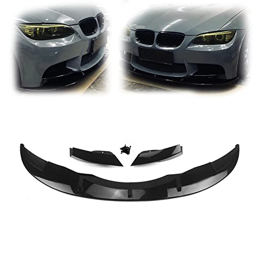 Becquet avant noir brillant pour BMW M3 E90 E92 style dynamique sur route