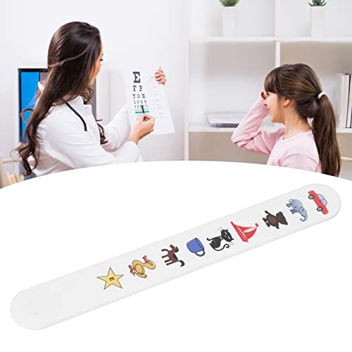 Image of Eye Chart, Fixation Stick Vision Tester, Coating Thicken, Clear Colorful Animal Patterns, Kids Vision Optometry Test Card(No. 1)
