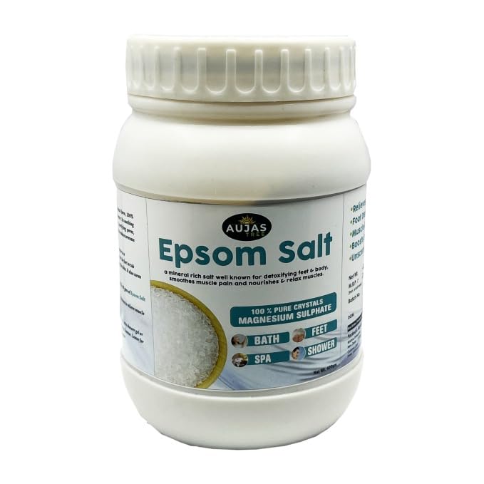 Epsom Salt 400g (Magnesium Sulphate) for Bath, Foot Soak & Spa | 100% Pure, Unscented Bath Salt | Muscle Relief, Relaxation, Body Scrub, Detox & Skin Care | Natural Bath Salts-image-40