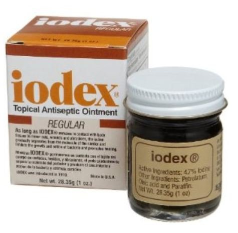 BAAR Iodex Topical Healing Ointment 4.7% Iodine for Infection Prevention and Soothing Relief Perfect for Cuts Scrapes Wounds Bruises Bug Bites Rashes & More Made in the USA 1 oz (Pack of 2)
