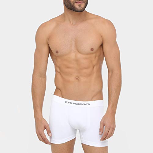 Kit de 4 Cuecas Básicas, Duomo, Masculino, Branco/Preto, G