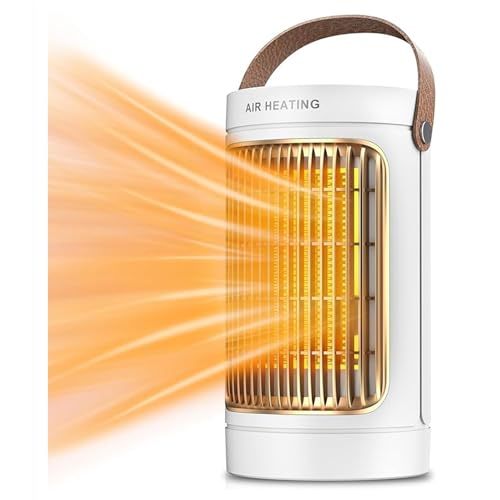 Portable Space Heater with Air Heating, 18 x 9 inches (white)