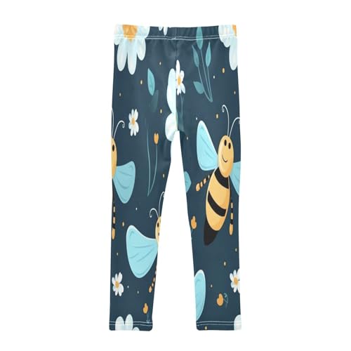 Toddler Girls Leggings Printed Yoga Pants Leggings Blue Wing Bee for Kids2