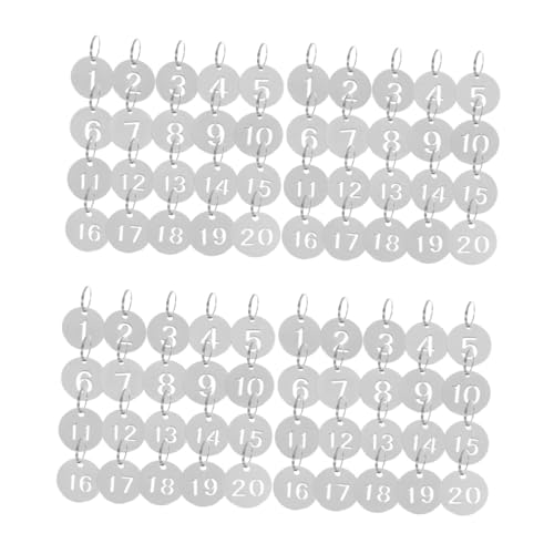 Tags numérotés ronds anti perte pour identification clés et bagages