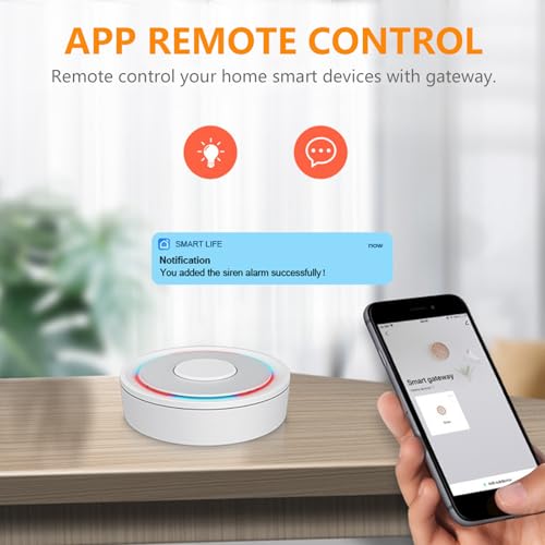 ZigBee Gateway and Bluetooth Hub, 2.4 GHz Dual Mode ZigBee Gateway, Wireless Smart Home Bridge Support Tuya Devices Remote Control, Gateway Hub Support Voice Control via Alexa – Image 5