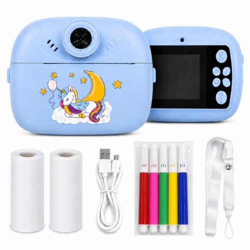 Image of Toy Imagine DIY Instant Digital Camera for Kids with Built-in Thermal Printer, Dual Lens, 2.4 inch Screen, Photo, Video, Games, Music, 5 Markers, 3 Paper Rolls, Lanyard & USB Charging Camera for Kids