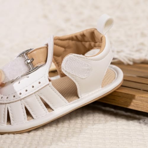 ISINSER Infant Boys Girls Sandals Newborn Closed Toe Summer Outdoor Sandal Baby Nonslip Soft Sole Crib Shoes First Walkers Prewalkers4