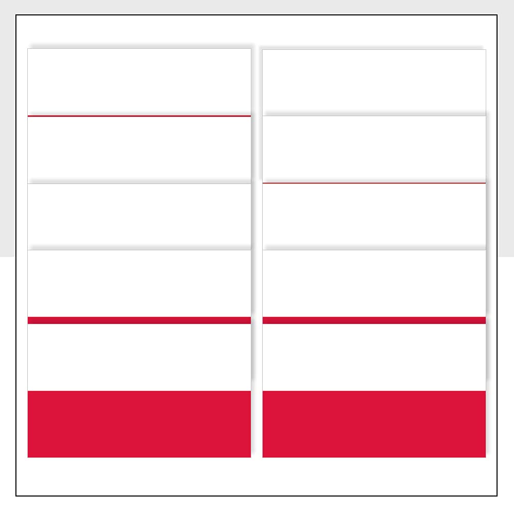 Poland Flag Laptop Stickers Pack of 10 (25 x 15mm) Waterproof POL Flag Labels for Helmet iPad Fridge Bike Window Packwith® #P1063