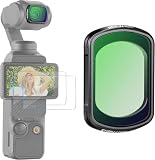 NEEWER Magnetic Black Diffusion 1/2 Filter Compatible with DJI Osmo Pocket 3 / Pocket 4 / Xtra Muse, Effect Lens Filter Action Camera Accessories with 2 Screen Protectors, FL-80