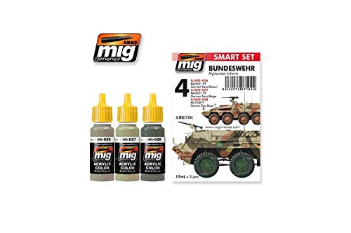 AMMO MIG-7104 Bundeswehr Afghanistan Schéme Smart Set Acrylique Multicolore pour maquettes