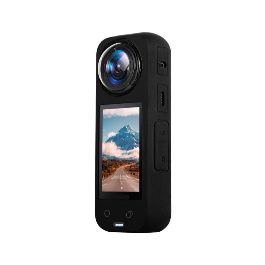 Generic Lens Protective Cover Lens Cap for Insta360 X4 Sports Camera Waterproof Anti-Scratch Lens Guard Rotating Optical Tempered Glass Protective Mirror/PC Protective Mirror Accessories (Glass)