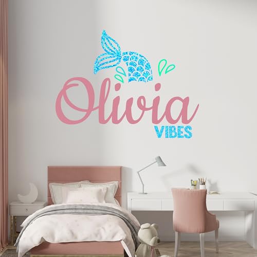 Vinilo Decorativo Personalizado Cola Sirena 15x11 in miniatura 5