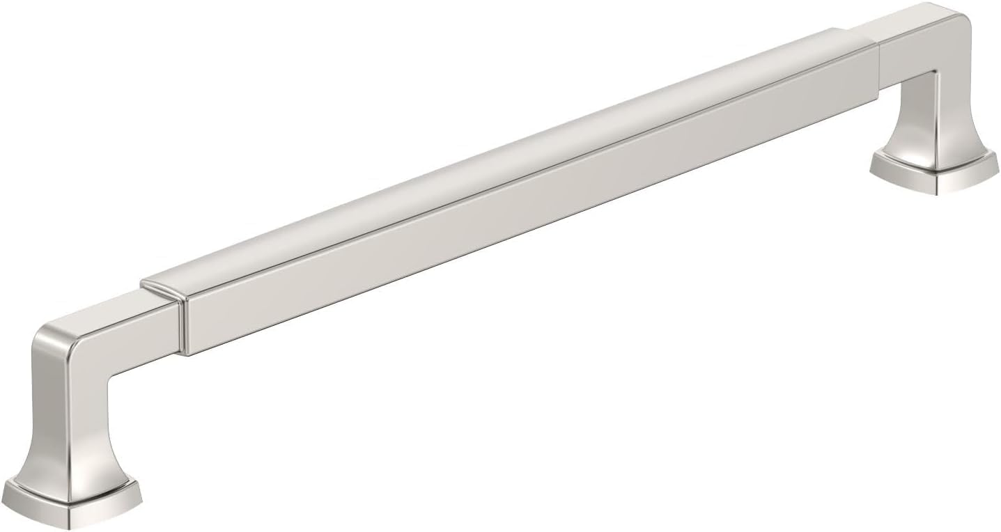 Amerock BP36890PN | Stature 8-13/16 inch (224mm) Center-to-Center Polished Nickel Cabinet Pull | Kitchen Cabinet Hardware | Furniture Hardware | Drawer Handle