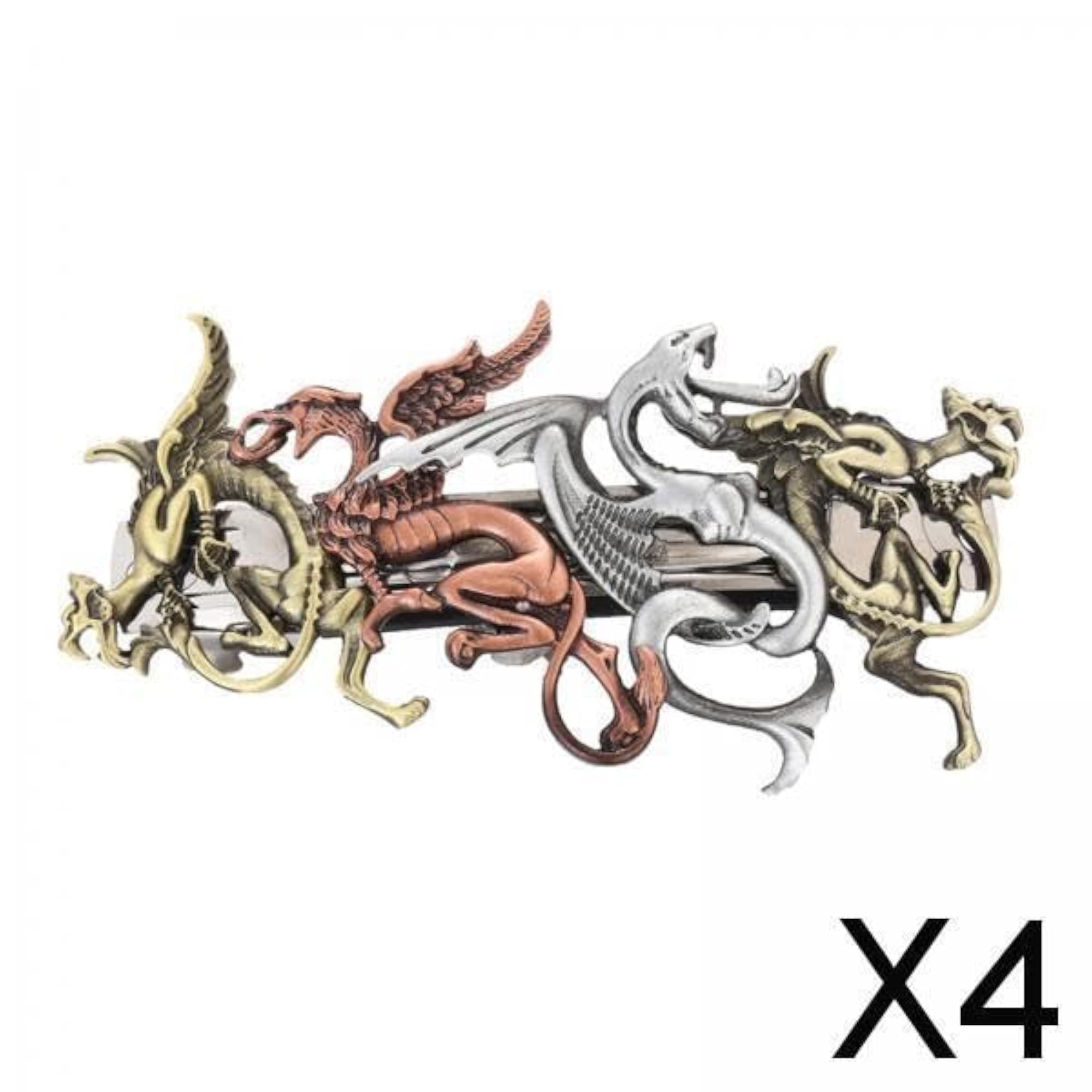 Retro Steampunk Flying Dragon Hair Clip, Prom Party