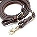 Jeffers LuxeLeather Heavy Oiled Harness Leather Roping Reins with Conway Buckle Ends & Scissor Snap for Horses, 1/2